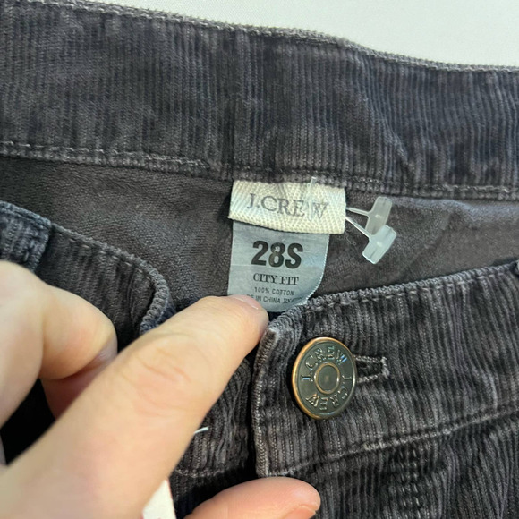 J. Crew Vintage Matchstick skinny leg corduroy dark gray 28S - Picture 9 of 12